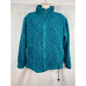 Vintage 1990s EMS Polartec Swirl Fleece Jacket – Teal Trail Classic